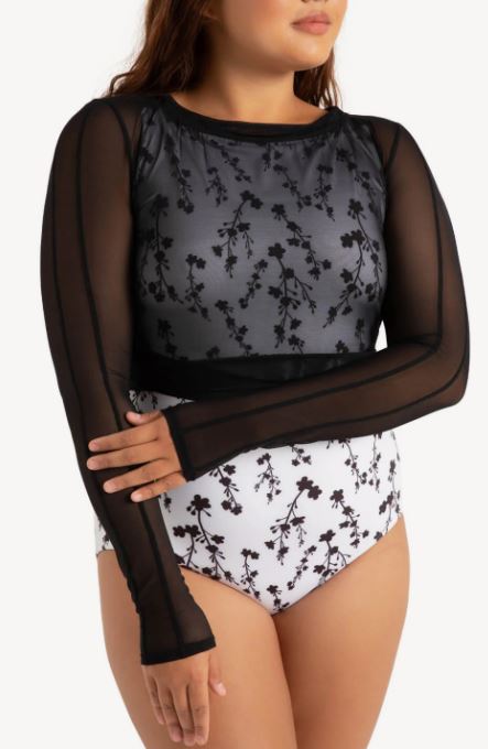 C'Est La Vie Joyeux Mesh Cover Up Top 12154W by Capezio
