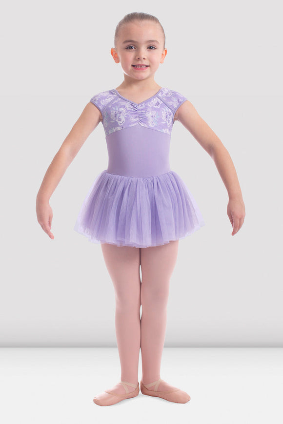 Printed Body Cap Sleeve Tutu Leo M1541c by Mirella